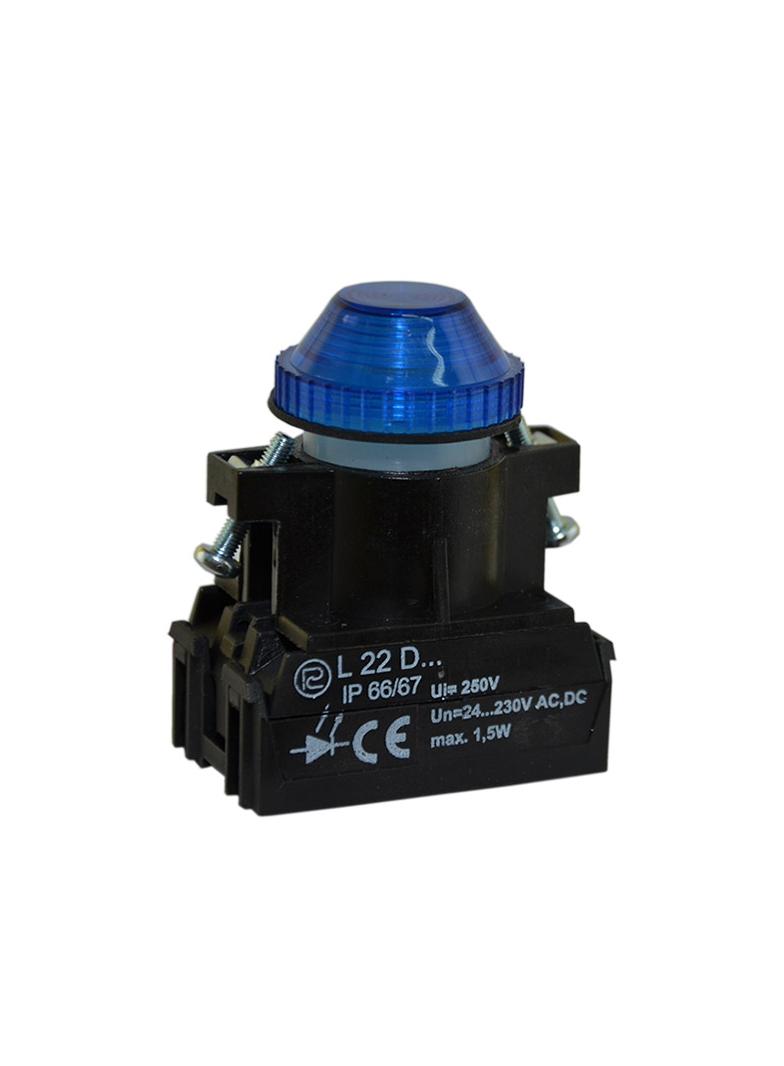 Lampka L22W/230V/W3 niebieska