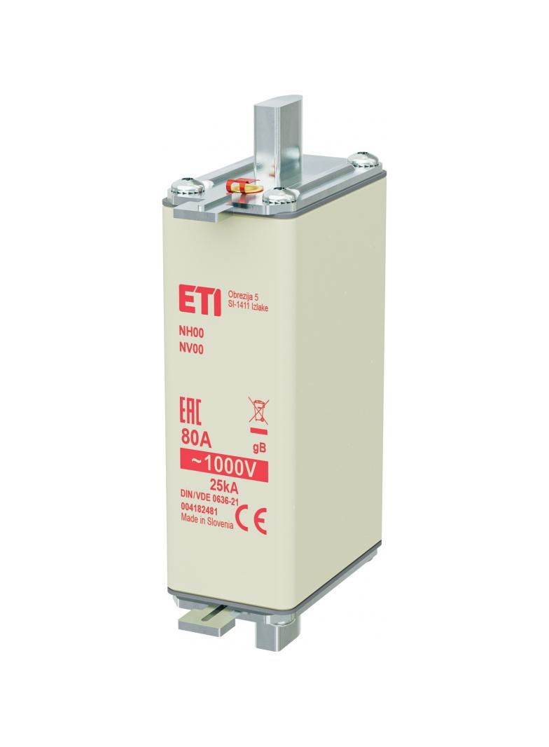 Wkładka topikowa NH górnicza NH00 85 gB 80A 1000V 004182481 ETI