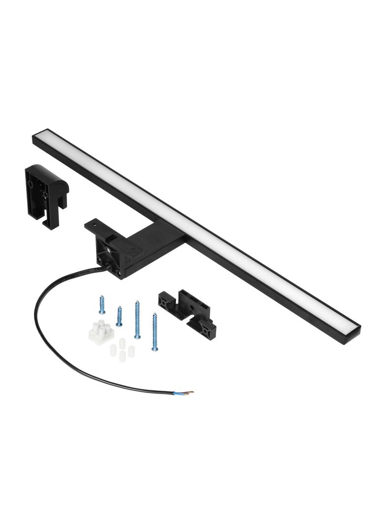 NORTES LED 12W, lampa nad lustro, 900lm, 4000K, dł. 50 cm, aluminium, czarna AD-OM-6208L4/B ORNO