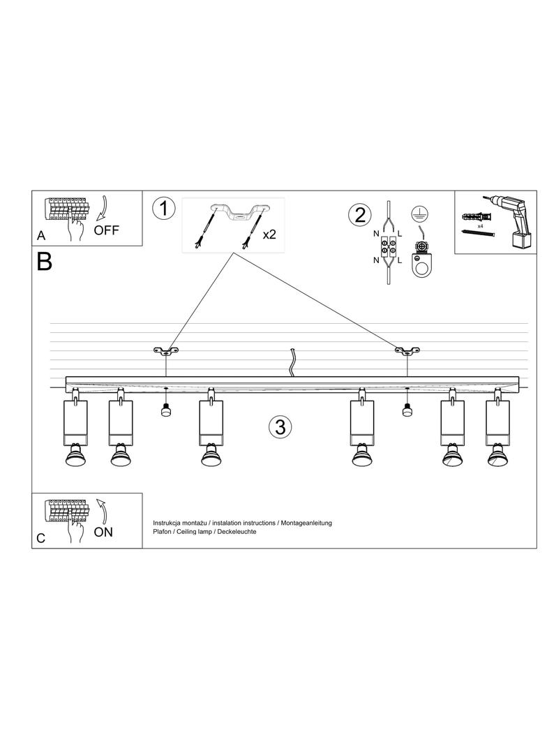 Sollux Plafon RING 4L chrom SL.0731