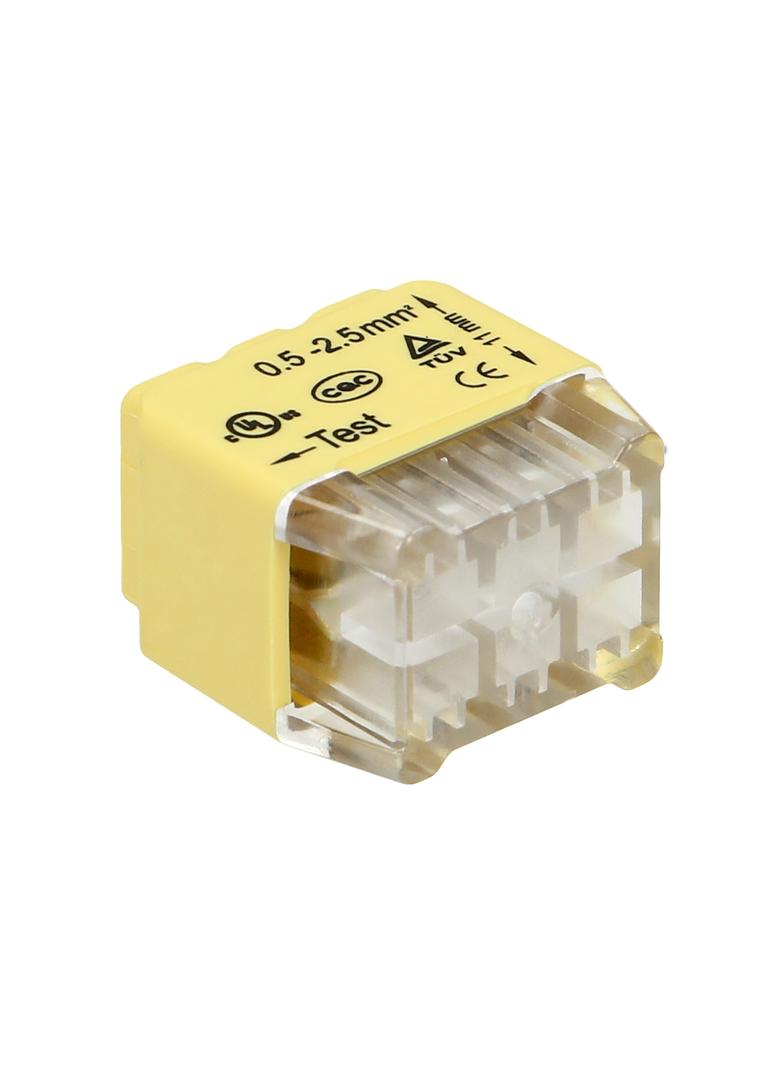 Złączka instalacyjna wciskana 6-przewodowa; Dwurzędowa; Na drut 0,75-2,5mm2; IEC 300V/24A; 10 szt. O