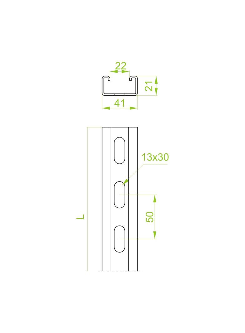 CMC41H21/3 Ceownik montażowy 2,0 mm