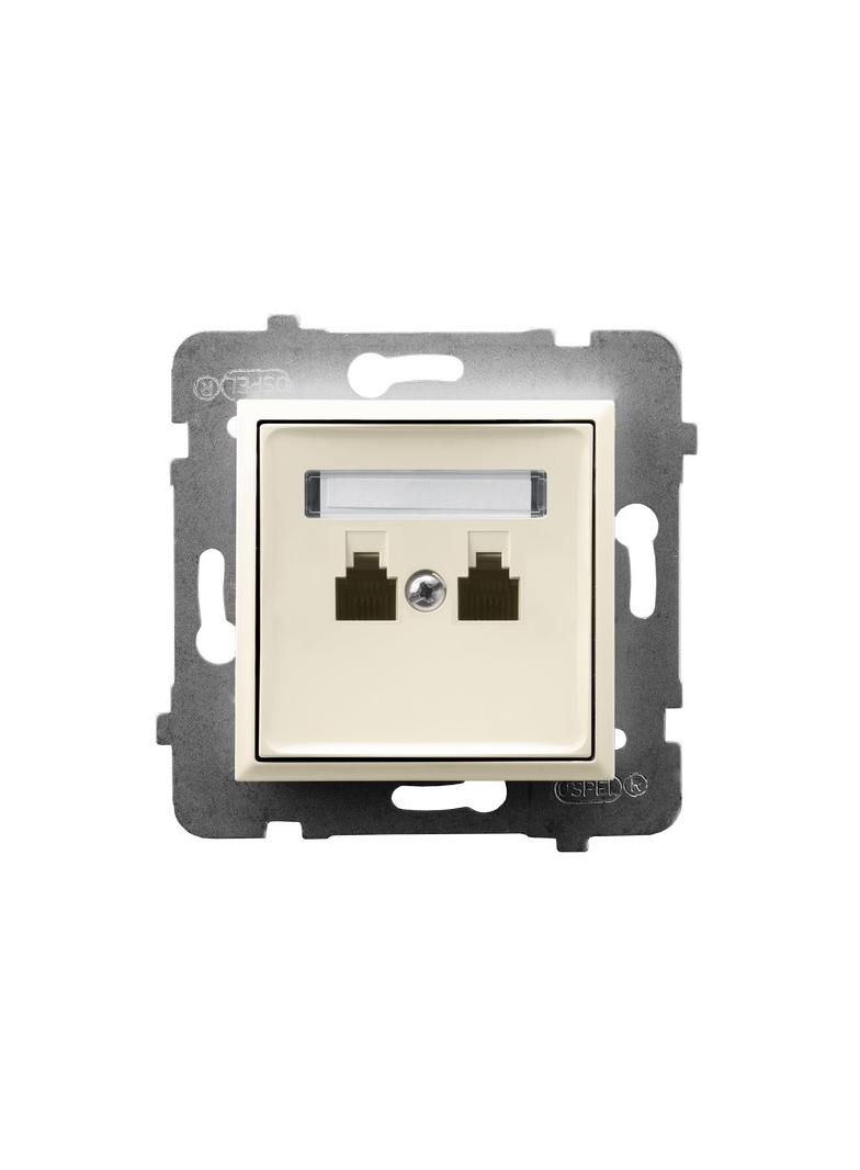 ARIA Gniazdo telefoniczne podwójne równoległe - kolor ecru