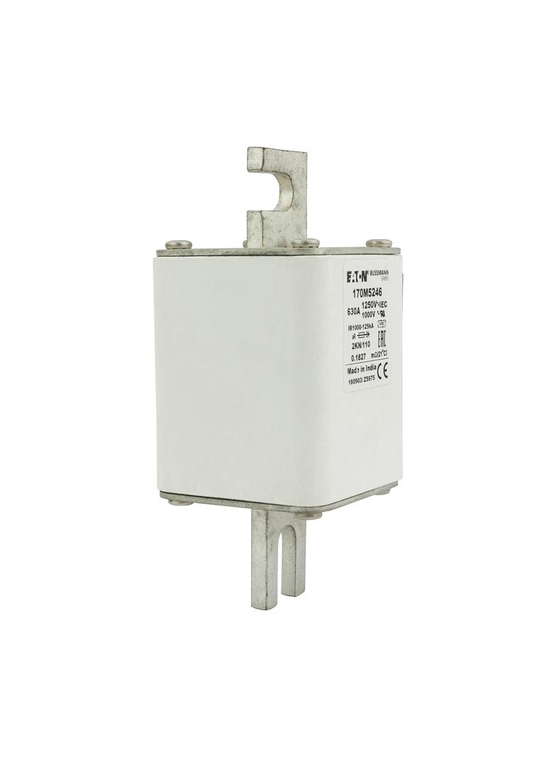 FUSE 630A 1250V 2KN/110 AR CU Wkładka szybka 630A AC 1250V rozmiar 2 61x77x138 mm aR DIN I 170M5246