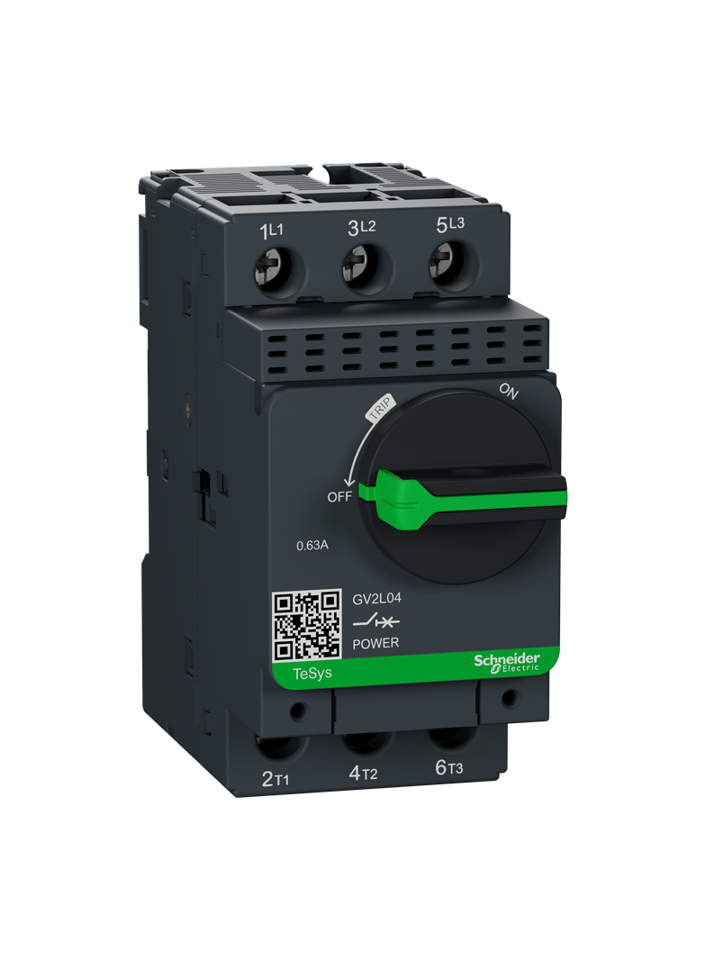 Wyłącznik silnikowy magnetyczny GV2L napęd obrotowy 0,63A