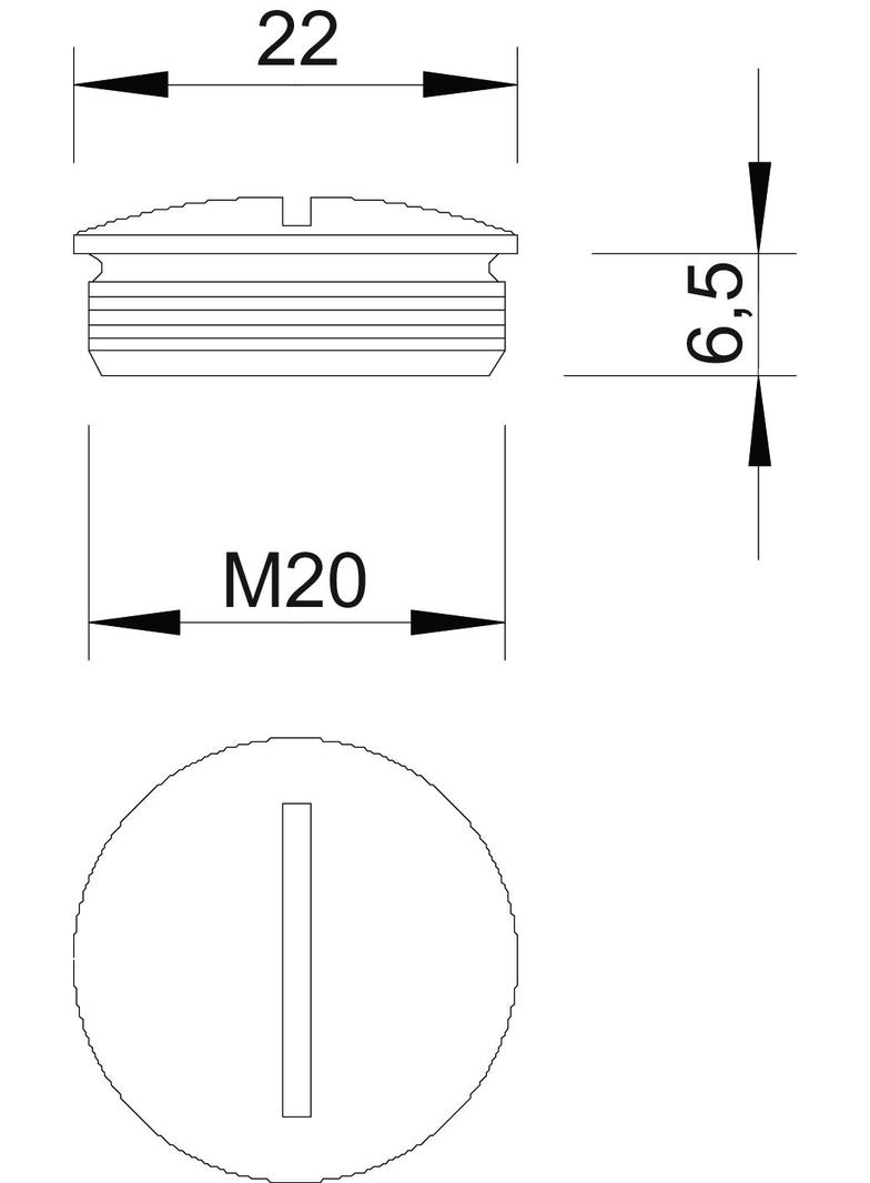 168 M, ZAŚLEPKI GWINTOWANE M20 MS/NIK.