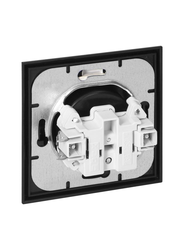 Gniazdo pojedyncze podtynkowe 2P+Z Luna, 16A, 250V, PT-16L, czarny/złoty OR-OE-7605/BC ORNO