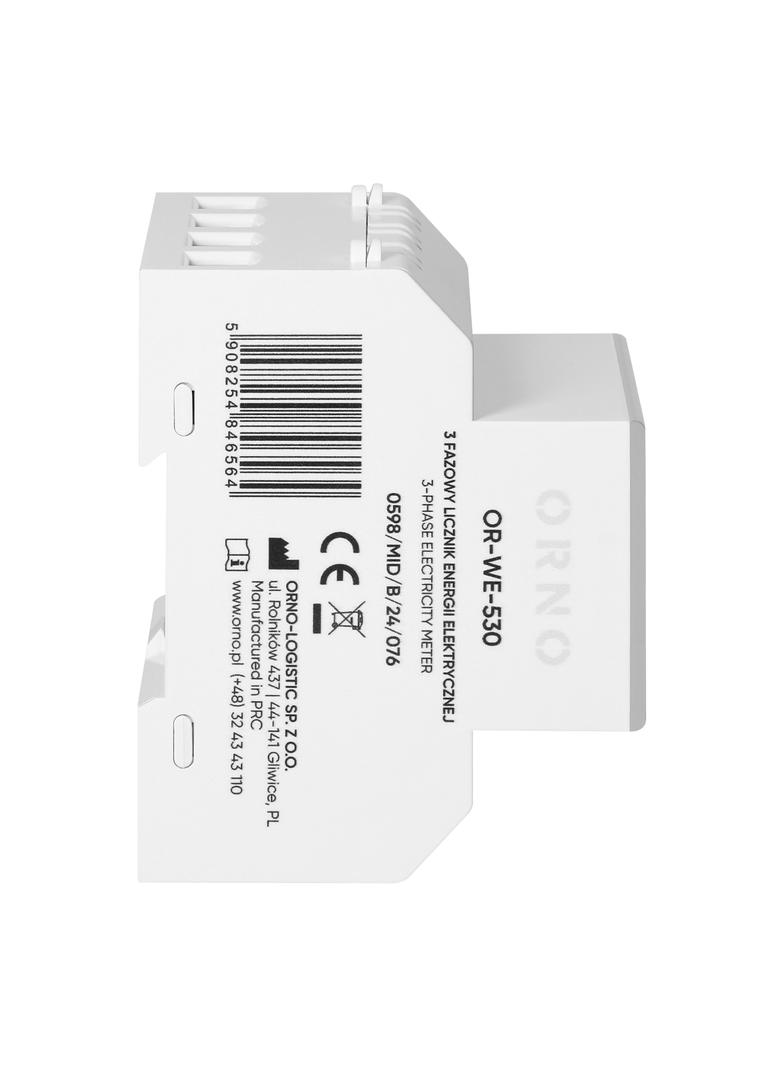 3-fazowy licznik energii elektrycznej, 100A, port RS-485, MID, 4 moduły, wielotaryfowy DIN TH-35mm,