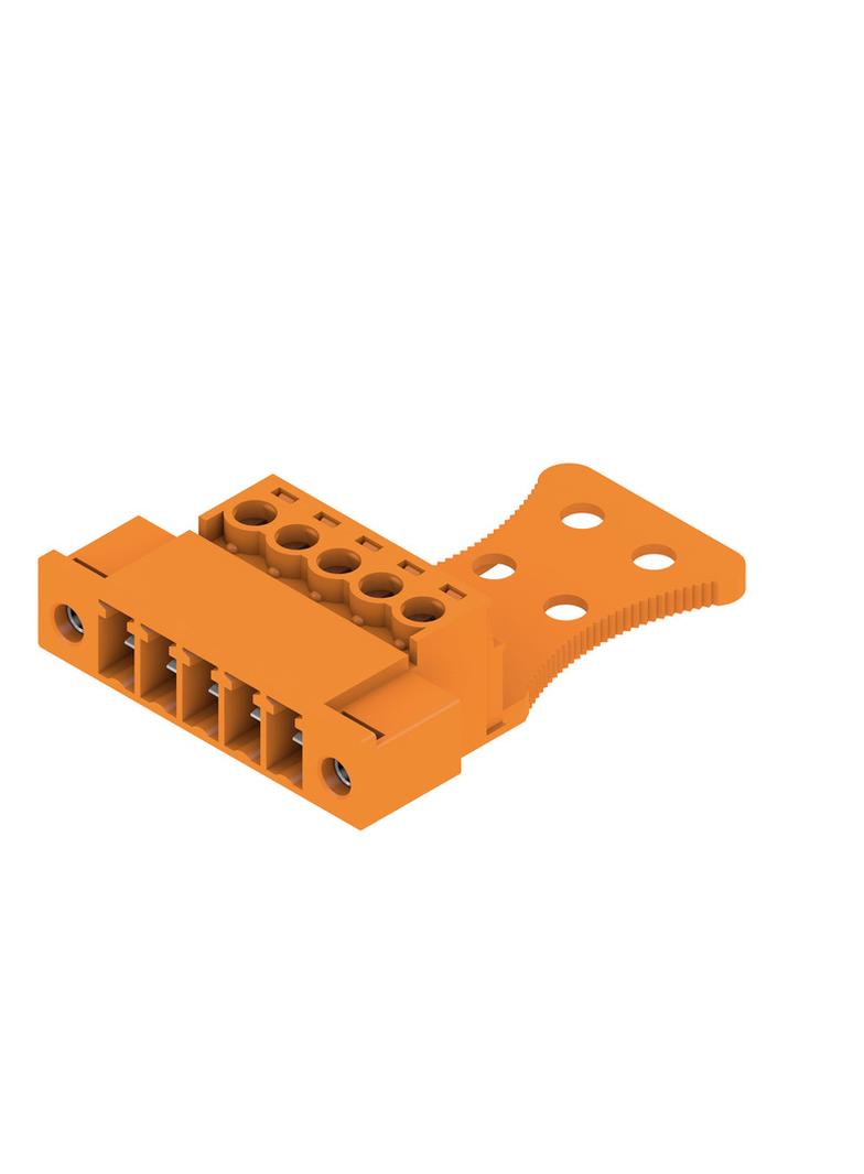 SCZ 3.81/05/180FZE SN OR BX Wtyk PCB (złącze wiązki), 3.81 mm, Liczba biegunów: 5, Przyłącze z jarzmem /50szt./ 1237130000 WEIDMÜLLER