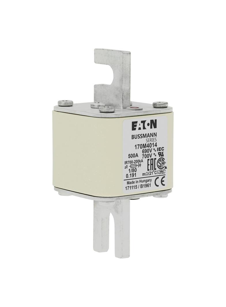 500A 690V 1/80 aR INDICATOR FUSE Wkładka szybka 500A AC 690V DIN 1 53x53x108 mm aR DIN, 170M4014 EAT