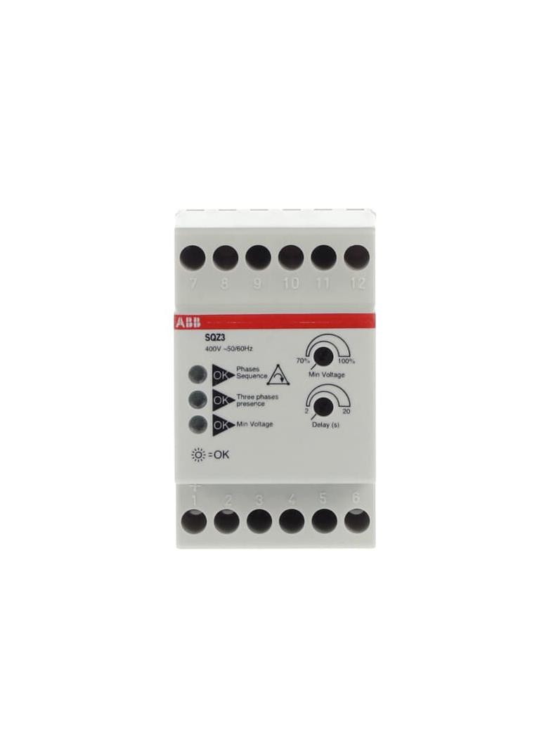 SQZ3 przekaźnik monitorujący zaniki i kolejność faz L1,L2,L3=400VAC