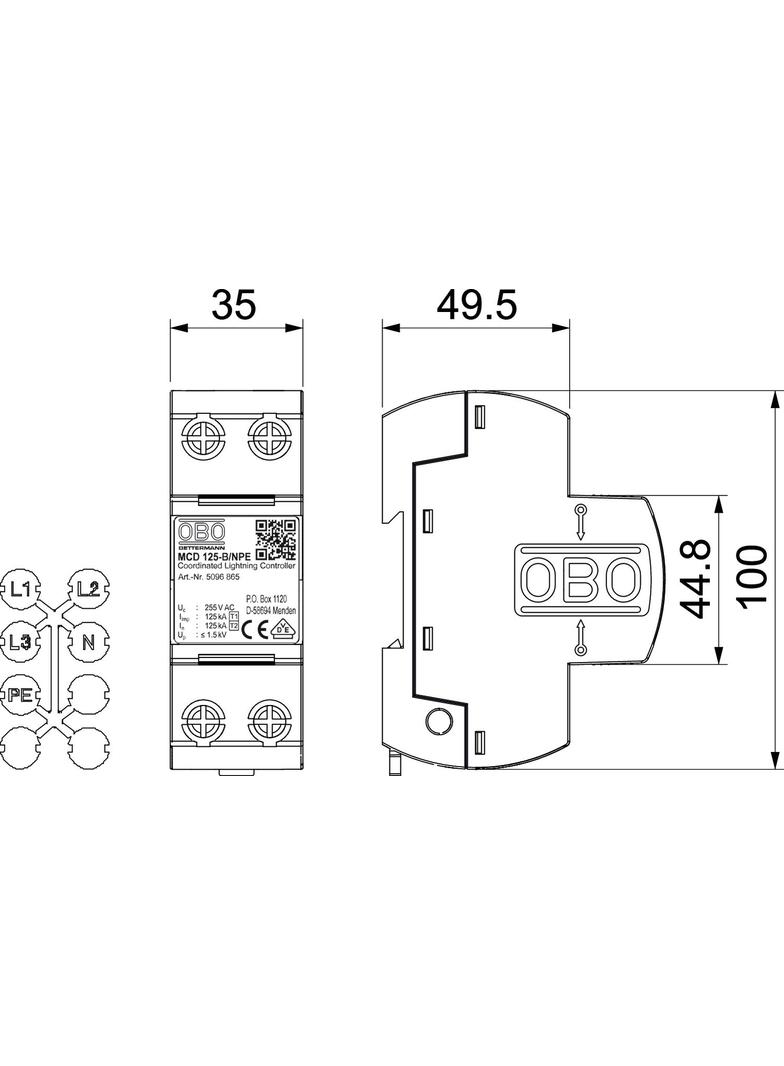 MCD 125-B/NPE, OGRAN.PRZECIWP.MCD125-B/NPE