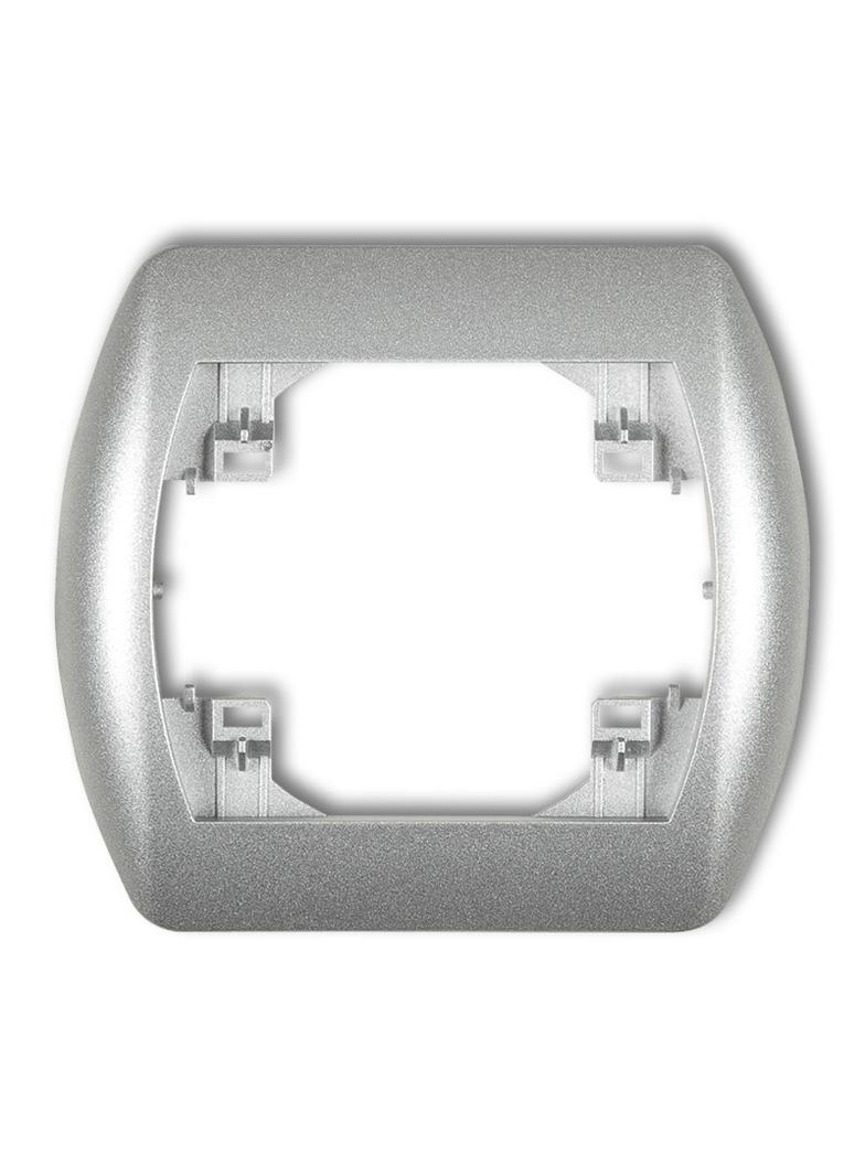 TREND Ramka pozioma pojedyncza srebrny metalik