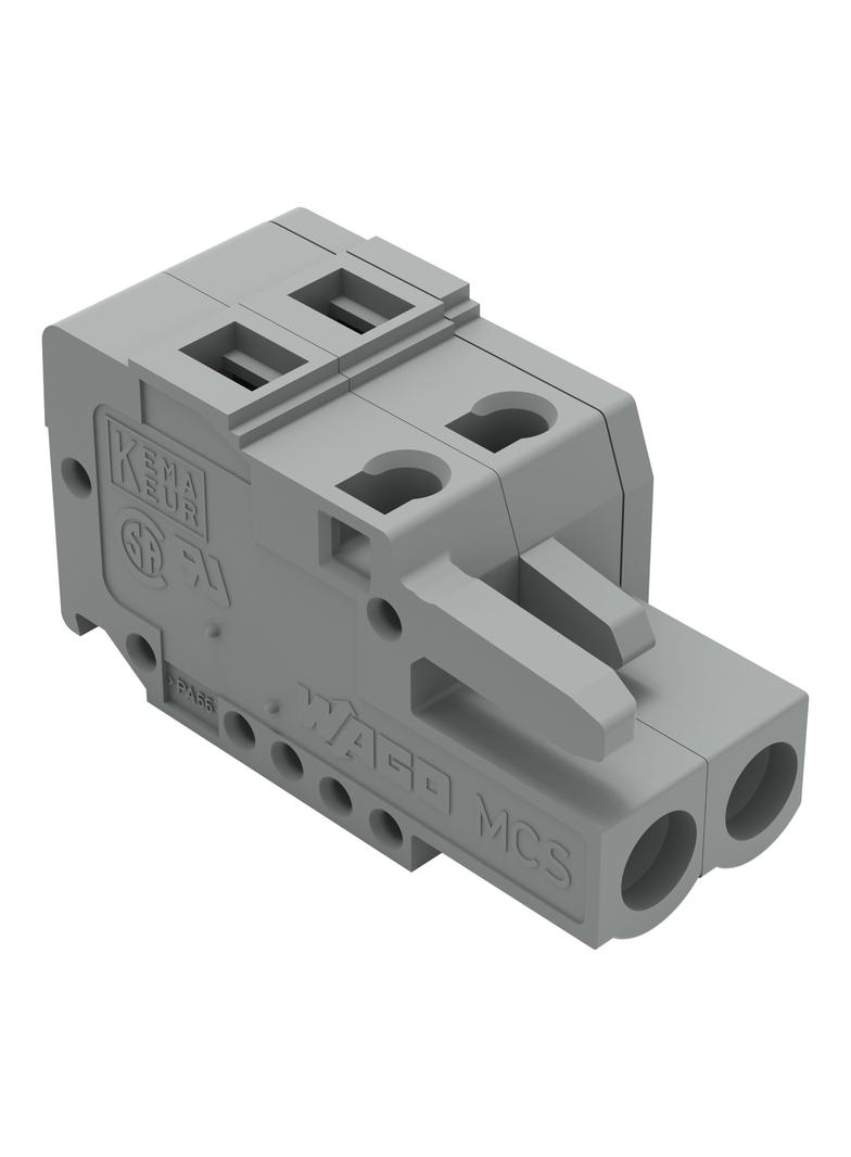 Gniazdo MCS‑MIDI Classic 2‑biegunowe szare raster 5mm 231‑102/026‑000 /100szt./ WAGO