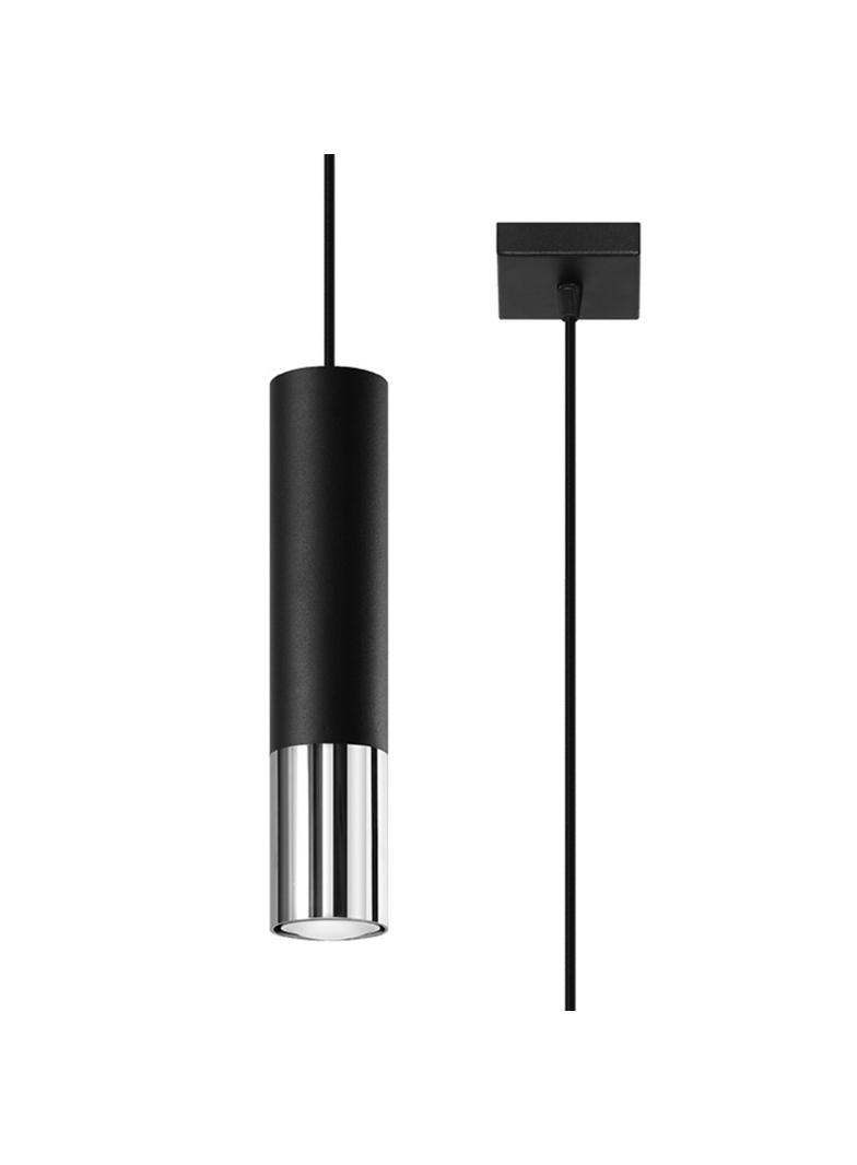 Lampa wisząca LOOPEZ 1 czarny/chrom