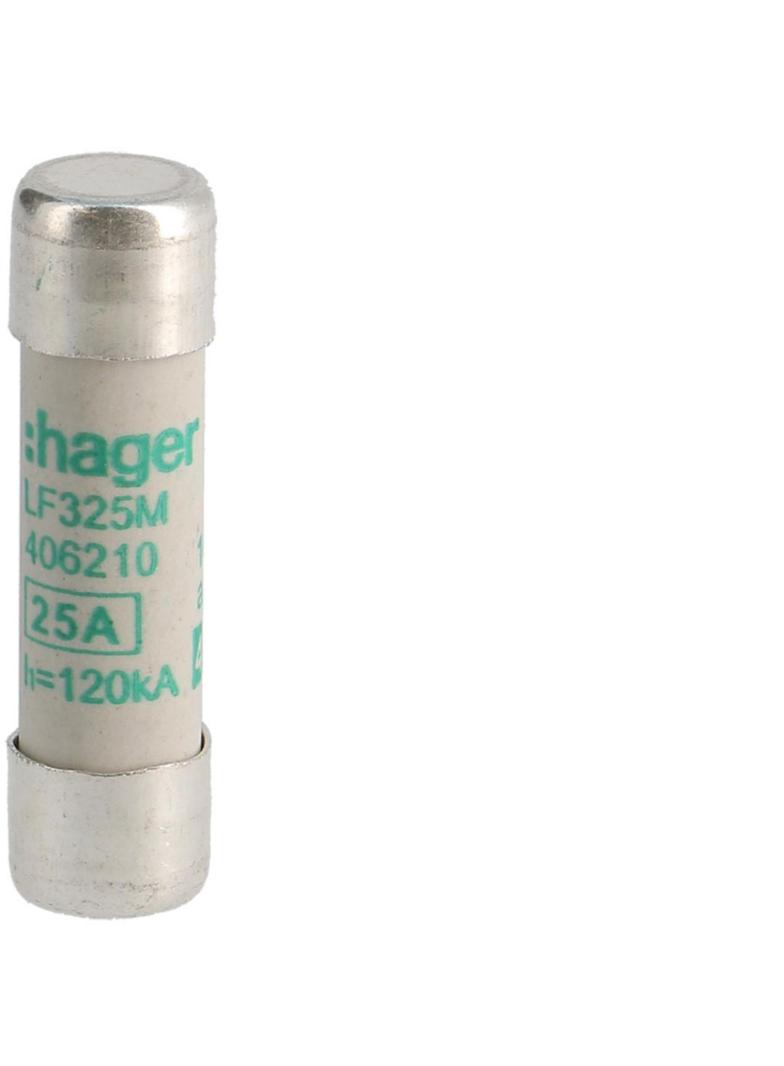 Wkładka bezpiecznikowa cylindryczna CH-10 10x38mm aM 25A 400VAC LF325M HAGER