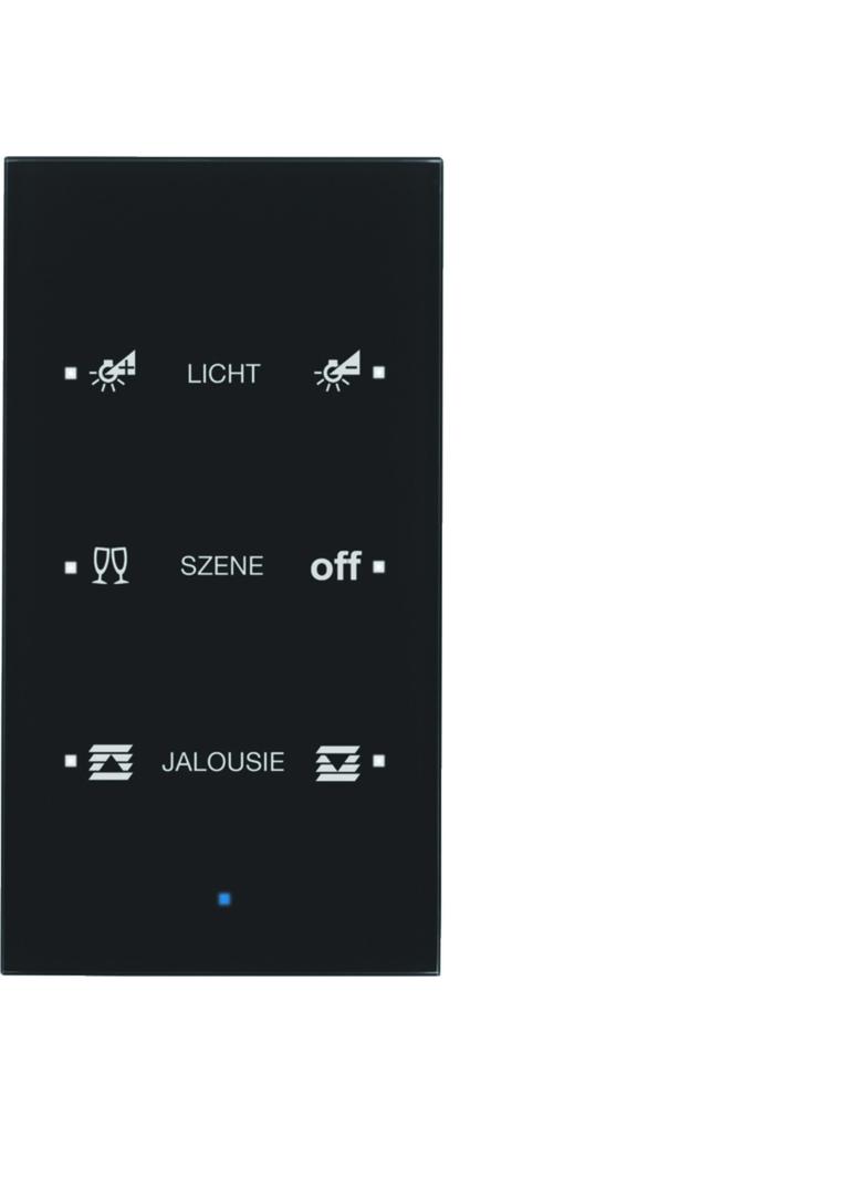 BERKER KNX TS Sensor dotykowy potrójny konfigurowalny szkło czarne 75143935 HAGER