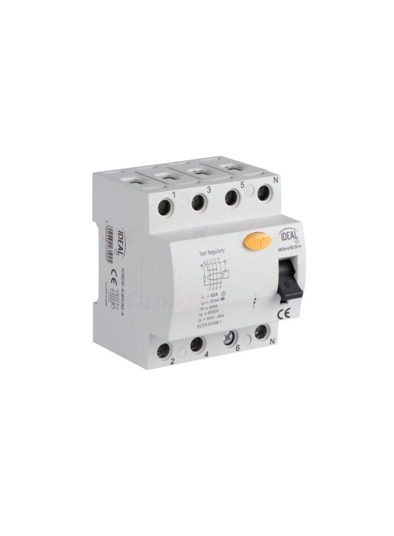 Wyłącznik różnicowo-prądowy KRD6-4/40/30-A