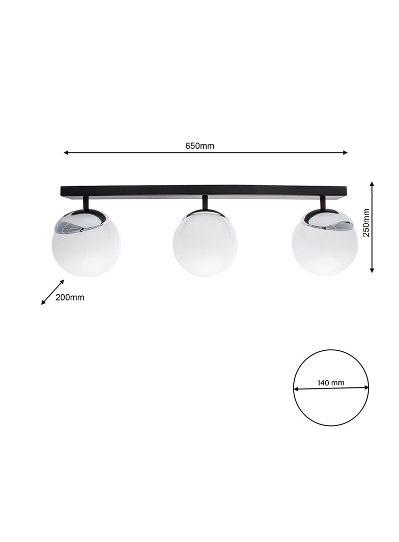 Milagro plafon Sfera 3xE14 MLP8873