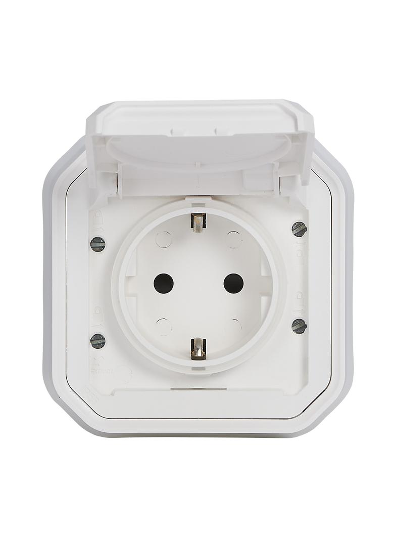 NOWE PLEXO - GN. SCHUKO 2P+Z ZACISKI ŚRUB KOMPLET PODTYNKOWY 16A-250V BIAŁE 069869L LEGRAND