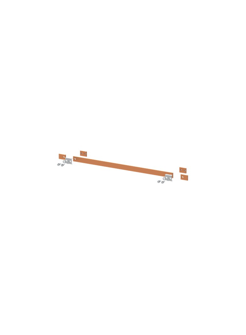 ZX2344 Szyna miedziana 30x5mm szerokość 3PW 750mm V2, A2 (do samodzielnego montażu)