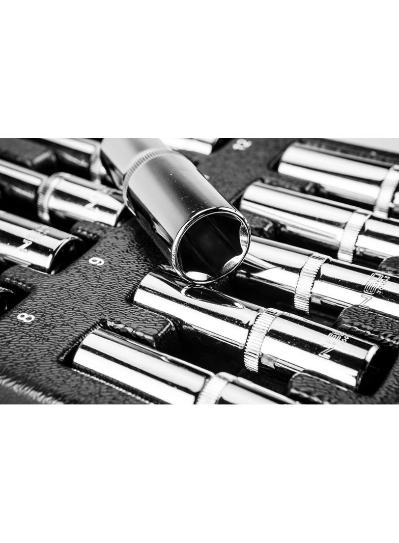 Nasadki długie 1/2", 8-21 mm, zestaw 14 szt., wkładka