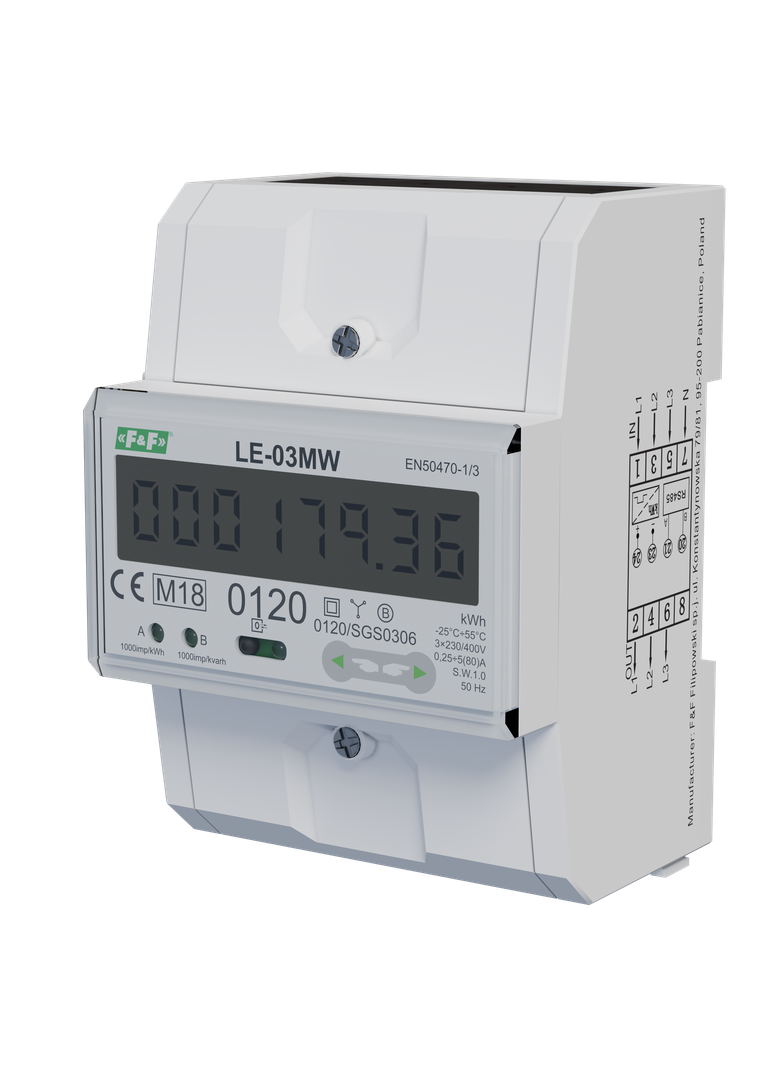 Dwutaryfowy licznik energii elektrycznej 3-fazowy 2-kierunkowy z Modbus RTU do pomairu bezpośrednieg
