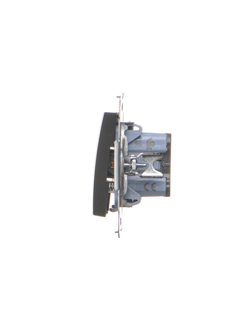 Simon 54 Przycisk „światło” z podświetleniem LED 16A z. śrub. czarny