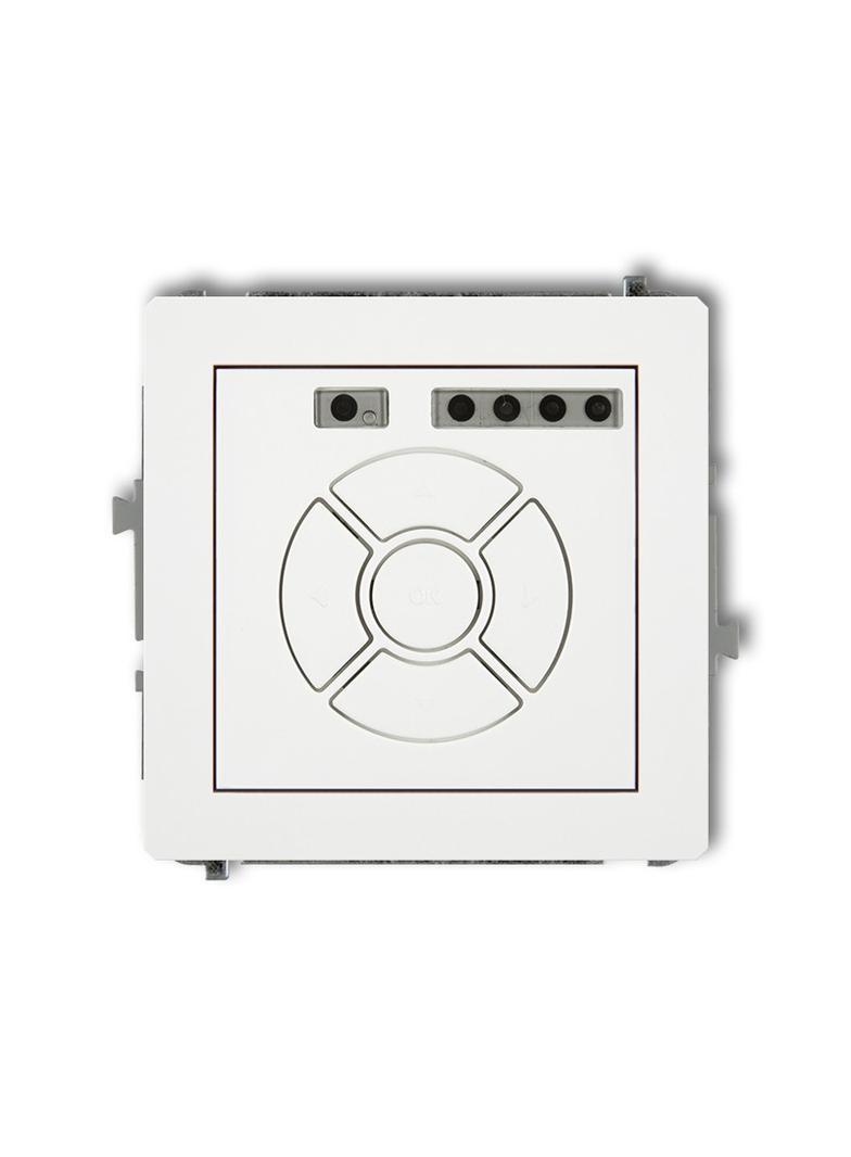 DECO Mechanizm elektronicznego sterownika roletowego (przycisk centralny/dodatkowy) biały