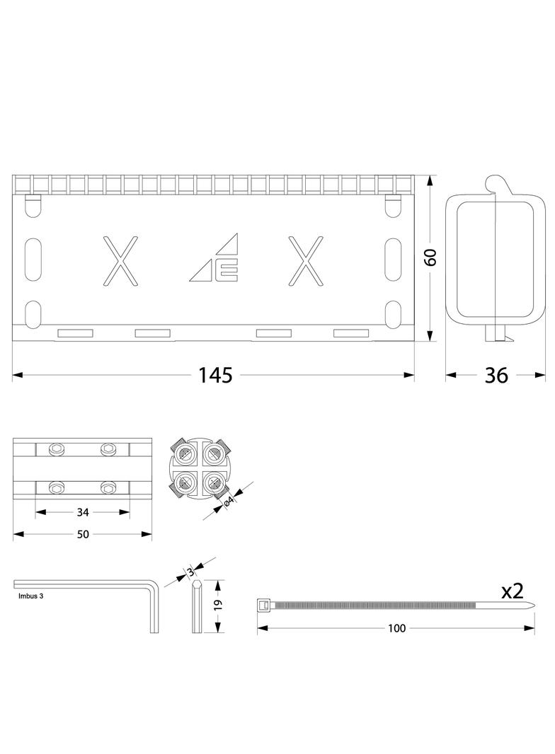 MZGEL146 Mufa Z-elem-146*60*36mm GELEBOX, IPX8, 0,6/1kV-złącze kablowe 5x1,5-6mm2 39.146 OPATÓWEK