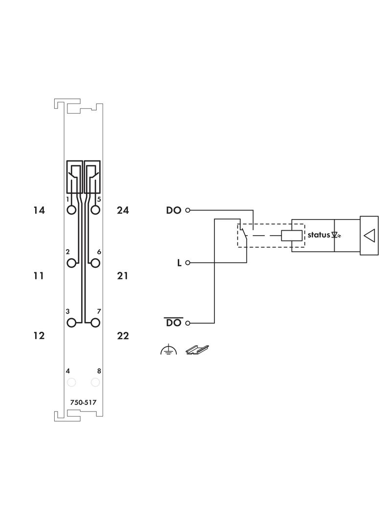 moduł 2DO 230V AC 1,0 A przekaźnikowy 2p bezpotencjałowe