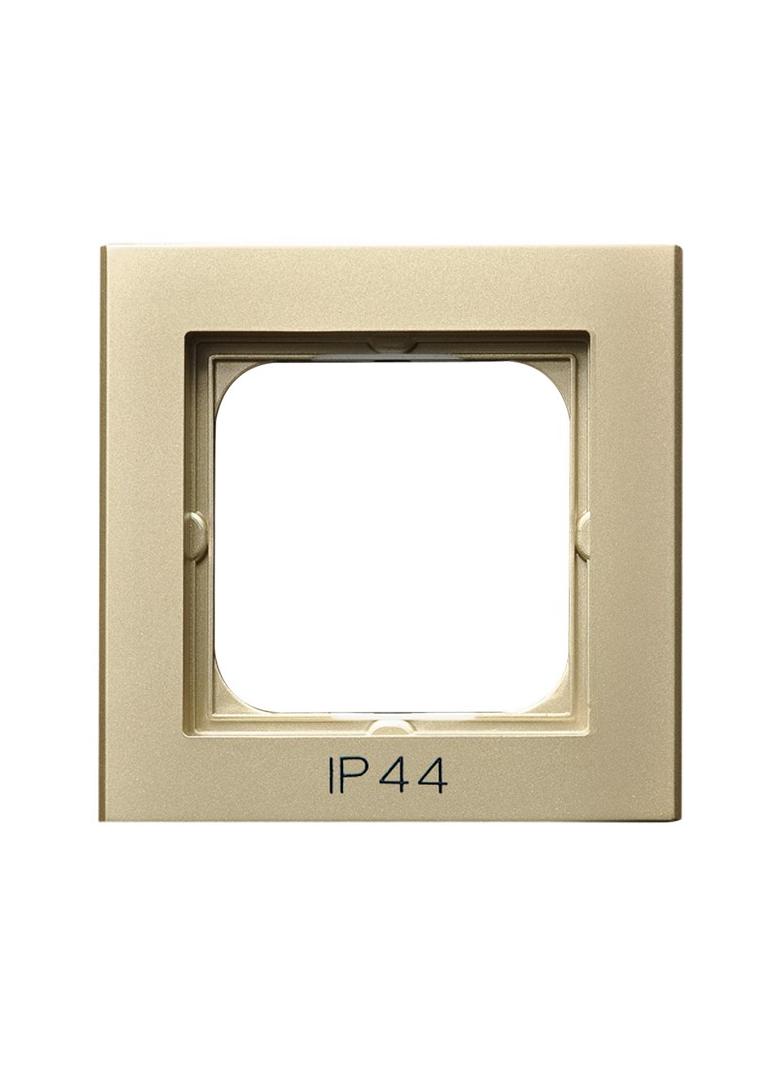 SONATA Ramka pojedyncza do łączników IP-44 - kolor szampański złoty