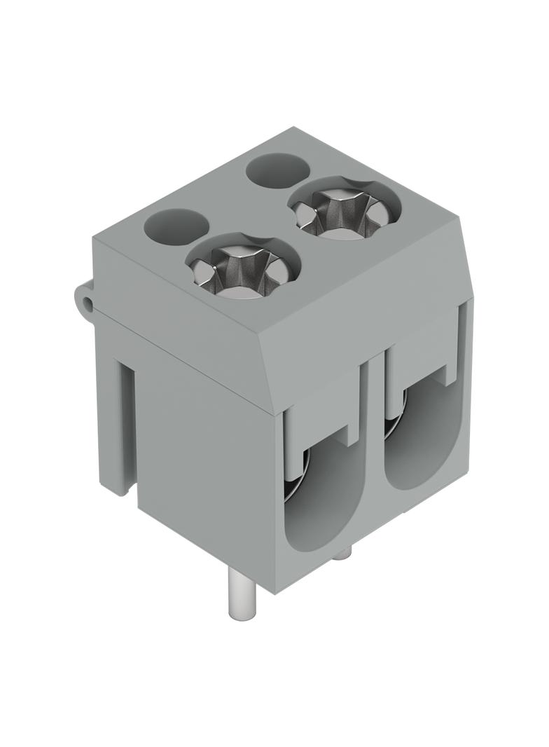 Złączka śrubowa do płytek drukowanych 2‑torowa szara raster 5mm 237‑102 /100szt./ WAGO