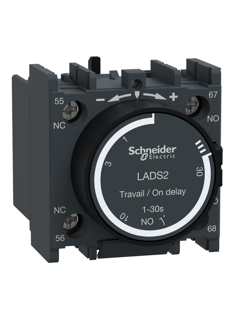 Blok styków pomocniczych wyprzedzających, TeSys Deca, 1NO+1NC, 1-30s, 40±15ms