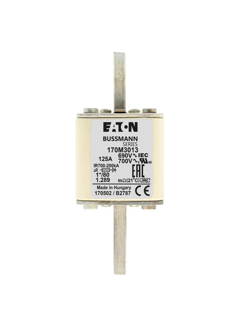 125A 690V 1*/80 aR INDICATOR FUSE Wkładka szybka 125A AC 690V compact DIN 1 45x45x104 mm, 170M3013 E
