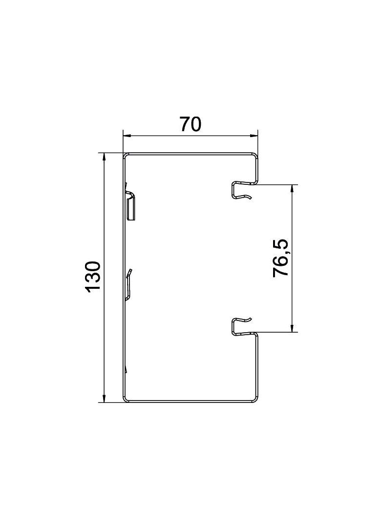 GS-A70130RW, Kanał podparapetowy 70X130 CZ.B.