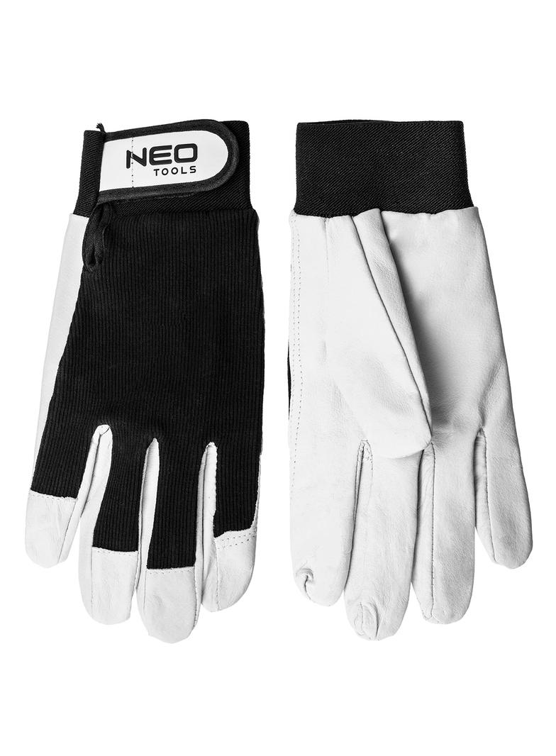 Rękawice robocze, skóra świńska licowa, z rzepem, 10"