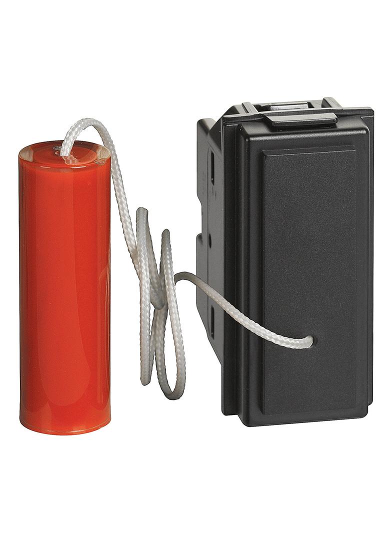 LIVING NOW - PRZYCISK Z CIĘGNEM NO/NC - 1 MODUŁ - CZERŃ, Bticino