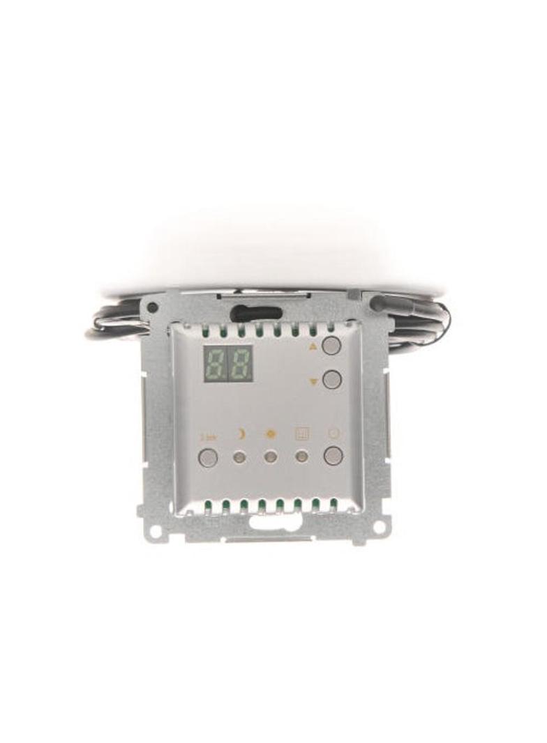 Simon 54 Regulator temperatury z wyświetlaczem z czujnikiem zewnętrznym 16(2) A 230V srebrny mat *W komplecie czujnik zewnętrzny (sonda) DTRNSZ.01/43 KONTAKT