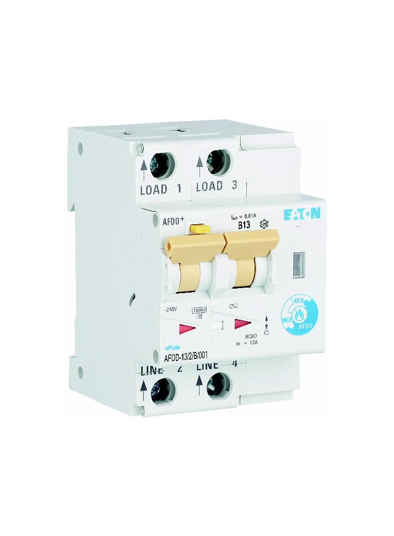 AFDD-13/2/B/001 Przeciwpożarowy detektor iskrzenia 10kA B13A 2P 10mA typ AC 187176 EATON