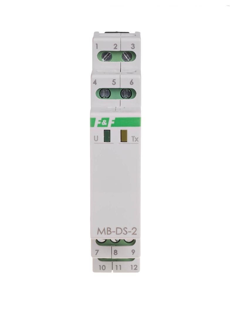 Przetwornik pomiaru temperatury z wyjściem MODBUS RTU dla DS x2 bez sondy MAX-MB-DS-2 F&F