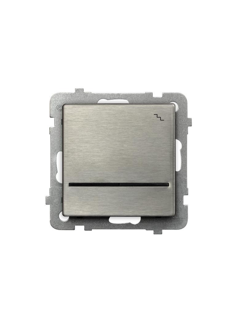 SONATA STAL INOX Łącznik schodowy z podświetleniem niebieskim kolor stal inox ŁP-3RMS/m/37 OSPEL