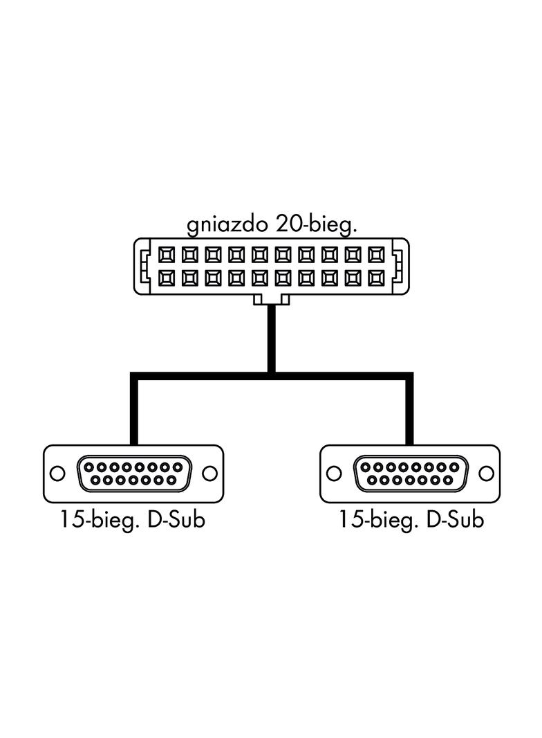 przewód taśmowy 20-bieg./2x15-bieg. D-Sub 2m