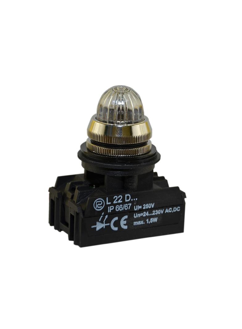 Lampka L22GD 24V-230V żółto-czerwona