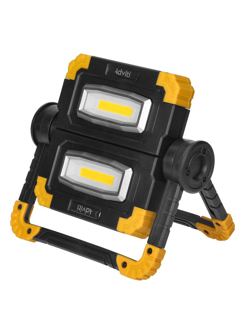 GEMINIX LED 2x10W podwójny naświetlacz roboczy przenośny z akumulatorem 1200lm IP44 4000K 5000 AD-NR