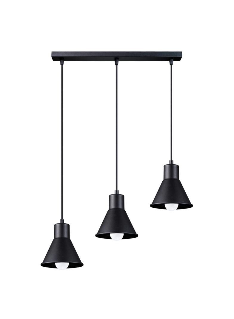 Sollux Lampa wisząca TALEJA 3 czarna [E27] SL.0986