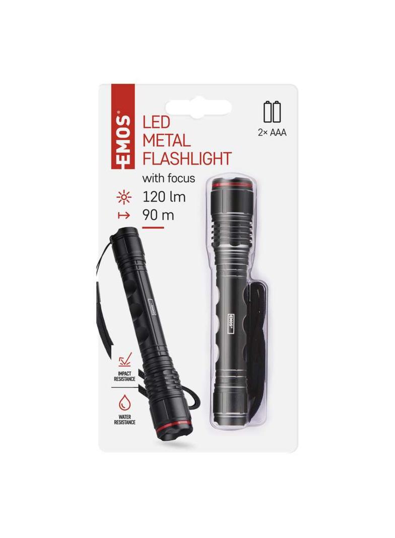 Latarka metalowa LED 120 lm 2× AAA z zoomem P3113 EMOS