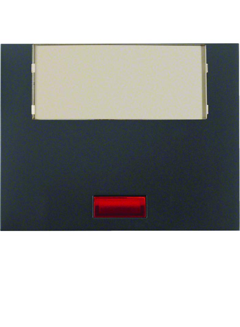 BERKER K.1 Klawisz z soczewką i dużym polem opisowym antracyt mat lakierowana 14967006 HAGER