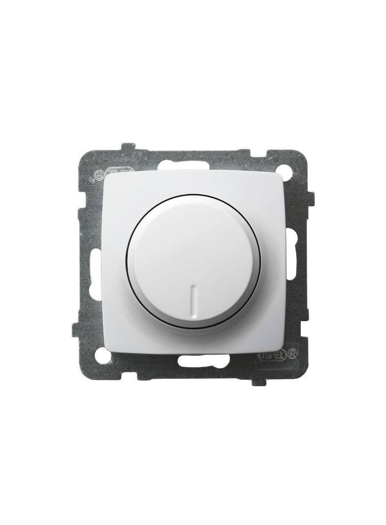 KARO Ściemniacz przyciskowo-obrotowy przystosowany do obciążenia żarowego i halogenowego - kolor bia