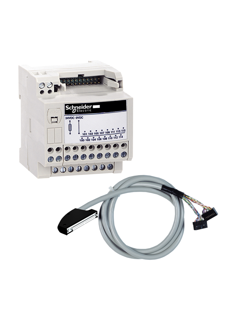 Modicon ABE7, zestaw kabli + podbaza 2 x 16 kanałów I/O, 2 m